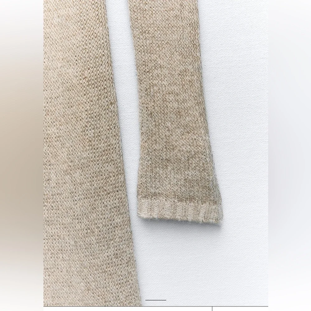 ZARA METALLIC THREAD KNIT MAXI DRESS - Picture 7 of 10